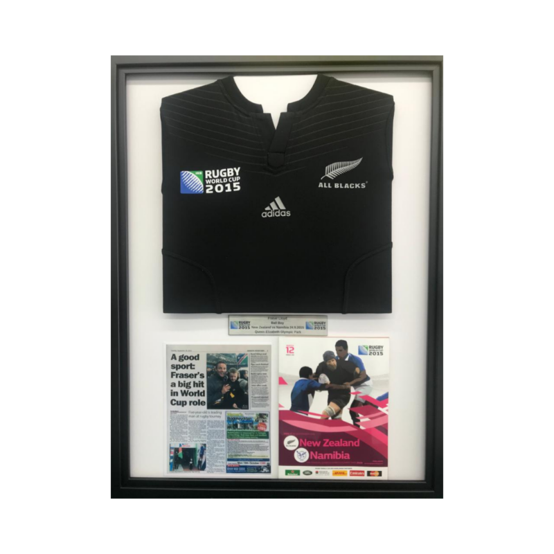 Bespoke Rugby Memorabilia Framing